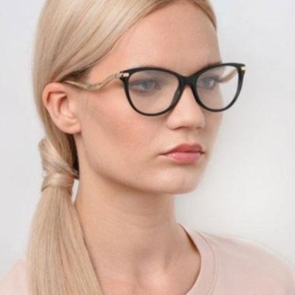 Jimmy Choo JC258 0086 00 Eyeglasses Havana/Gold 54mm Cat Eye Frame - Picture 3 of 11